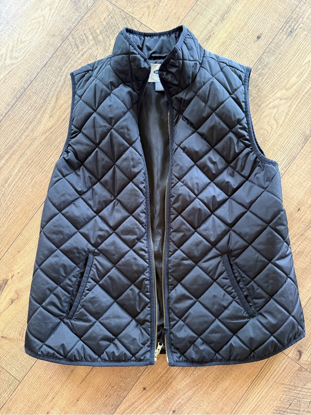 Quilted thin Vest - Black